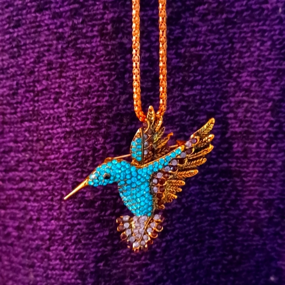Betsey Johnson Hummingbird Necklace